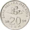 20 Sen 1989-2011, KM# 52, Malaysia