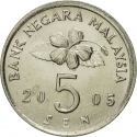5 Sen 1989-2011, KM# 50, Malaysia
