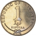 1 Rufiyaa 1984-1996, KM# 73a, Maldives