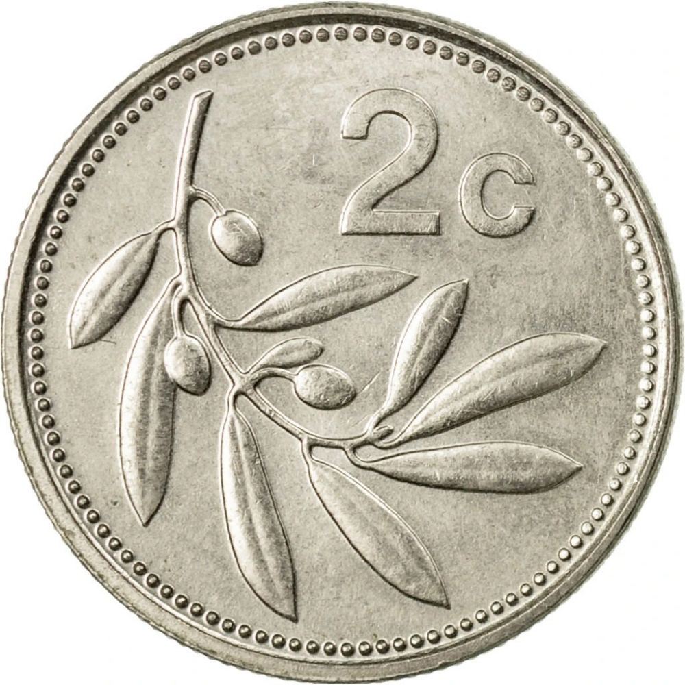 2 Cents 1986, KM# 79, Malta