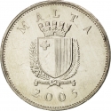 25 Cents 1991-2007, KM# 97, Malta
