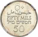 50 Mils 1927-1942, KM# 6, Mandatory Palestine