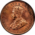 1 Cent 1911-1924, KM# 12, Mauritius, George V