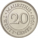 20 Cents 1987-2012, KM# 53, Mauritius