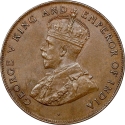 5 Cents 1917-1924, KM# 14, Mauritius, George V