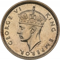 1/4 Rupee 1938, KM# 18, Mauritius, George VI