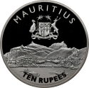 10 Rupees 2000, KM# 62, Mauritius, 150th Anniversary of the Mauritius Chamber of Commerce & Industry