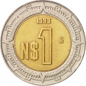 1 Nuevo Peso 1992-1995, KM# 550, Mexico