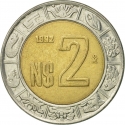 2 Nuevos Pesos 1992-1995, KM# 551, Mexico