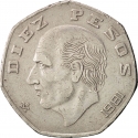 10 Pesos 1974-1985, KM# 477, Mexico