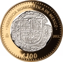 100 Pesos 2012, KM# 964, Mexico, Numismatic Heritage of Mexico, Philip III Cob 8 Reales