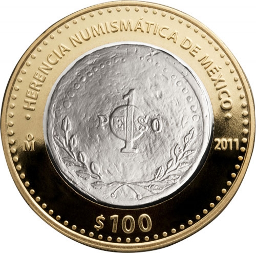 100 Pesos 2011, KM# 954, Mexico, Numismatic Heritage of Mexico, Peso de Bolita