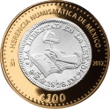 100 Pesos 2012, KM# 967, Mexico, Numismatic Heritage of Mexico, Republican Hand on Book 8 Escudos