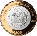 100 Pesos 2012, KM# 968, Mexico, Numismatic Heritage of Mexico, Southeastern Railroad 5 Pesos