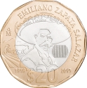 20 Pesos 2019, Mexico, 100th Anniversary of Death of Emiliano Zapata