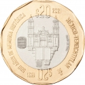 20 Pesos 2021, KM# 997, Mexico, 500th Anniversary of Historical Memory of Tenochtitlan