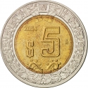 5 Pesos 1997-2023, KM# 605, Mexico