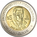 5 Pesos 2009, KM# 908, Mexico, 200th Anniversary of Mexican Independence, José María Cos