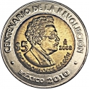 5 Pesos 2008, KM# 903, Mexico, 100th Anniversary of the Mexican Revolution, Ricardo Flores Magón