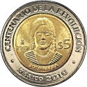5 Pesos 2010, KM# 928, Mexico, 100th Anniversary of the Mexican Revolution, Woman soldier