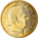 10 Centimes 1962-1995, KM# 142, Monaco, Rainier III