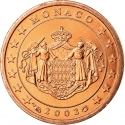 1 Euro Cent 2001-2005, KM# 167, Monaco, Rainier III