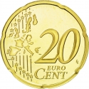 20 Euro Cent 2001-2004, KM# 171, Monaco, Rainier III