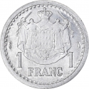 1 Franc 1943, KM# 120, Monaco, Louis II
