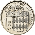 1 Franc 1960-1995, KM# 140, Monaco, Rainier III