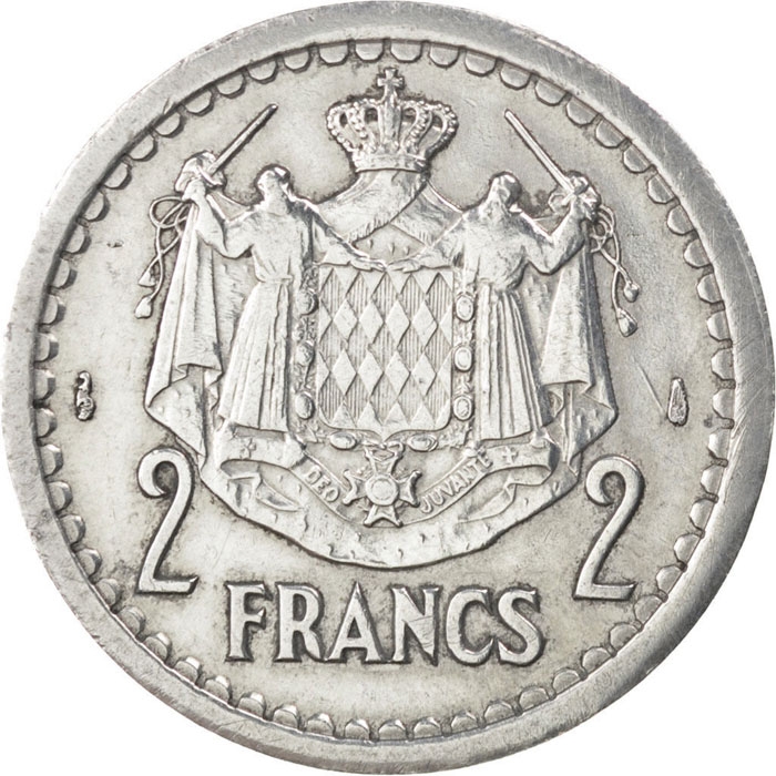 2 Francs Monaco 1943, KM# 121 | CoinBrothers Catalog