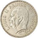 5 Francs 1945, KM# 122, Monaco, Louis II
