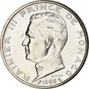5 Francs 1960-1966, KM# 141, Monaco, Rainier III