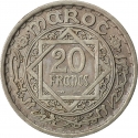 20 Francs 1947, Y# 45, Morocco, Mohammed V