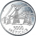 5000 Meticais 1998, KM# 124, Mozambique