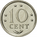 10 Cents 1970-1985, KM# 10, Netherlands Antilles, Juliana, Beatrix
