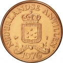 2½ Cents 1970-1978, KM# 9, Netherlands Antilles, Juliana