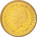 1 Gulden 1989-2013, KM# 37, Netherlands Antilles, Beatrix