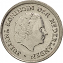 10 Cents 1950-1980, KM# 182, Netherlands, Juliana