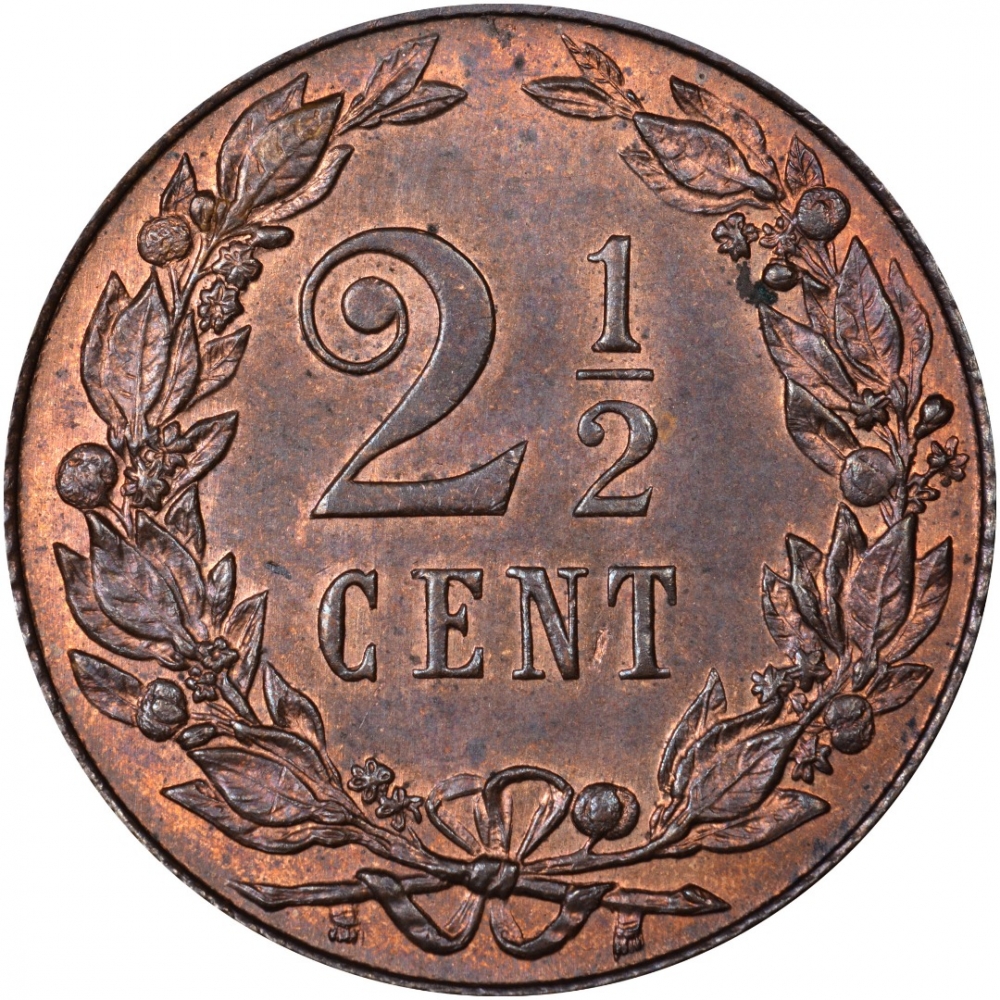2½ Cents 1903-1906, KM# 134, Netherlands, Wilhelmina