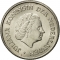 25 Cents 1950-1980, KM# 183, Netherlands, Juliana