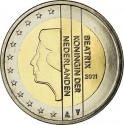 2 Euro 2007-2013, KM# 272, Netherlands, Beatrix