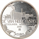 5 Euro 2015, KM# 362, Netherlands, Willem-Alexander, Dutch World Heritage, Van Nelle Factory