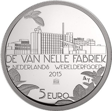 5 Euro 2015, Netherlands, Willem-Alexander, Dutch World Heritage, Van Nelle Factory