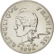 20 Francs 1972-2005, KM# 12, New Caledonia