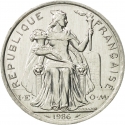 5 Francs 1983-2018, KM# 16, New Caledonia