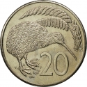 20 Cents 1967-1985, KM# 36, New Zealand, Elizabeth II