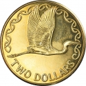 2 Dollars 1999-2023, KM# 121, New Zealand, Elizabeth II