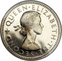 1 Shilling 1953-1965, KM# 27, New Zealand, Elizabeth II