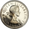 1 Shilling 1953-1965, KM# 27, New Zealand, Elizabeth II, With shoulder strap (KM# 27.2)