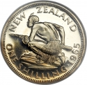 1 Shilling 1953-1965, KM# 27, New Zealand, Elizabeth II